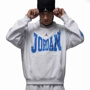 Jordan Brooklyn Collegiate Pullover Hoodie HV0093-051 Birch Heather Men's Sizes